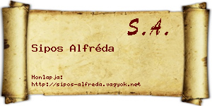 Sipos Alfréda névjegykártya
